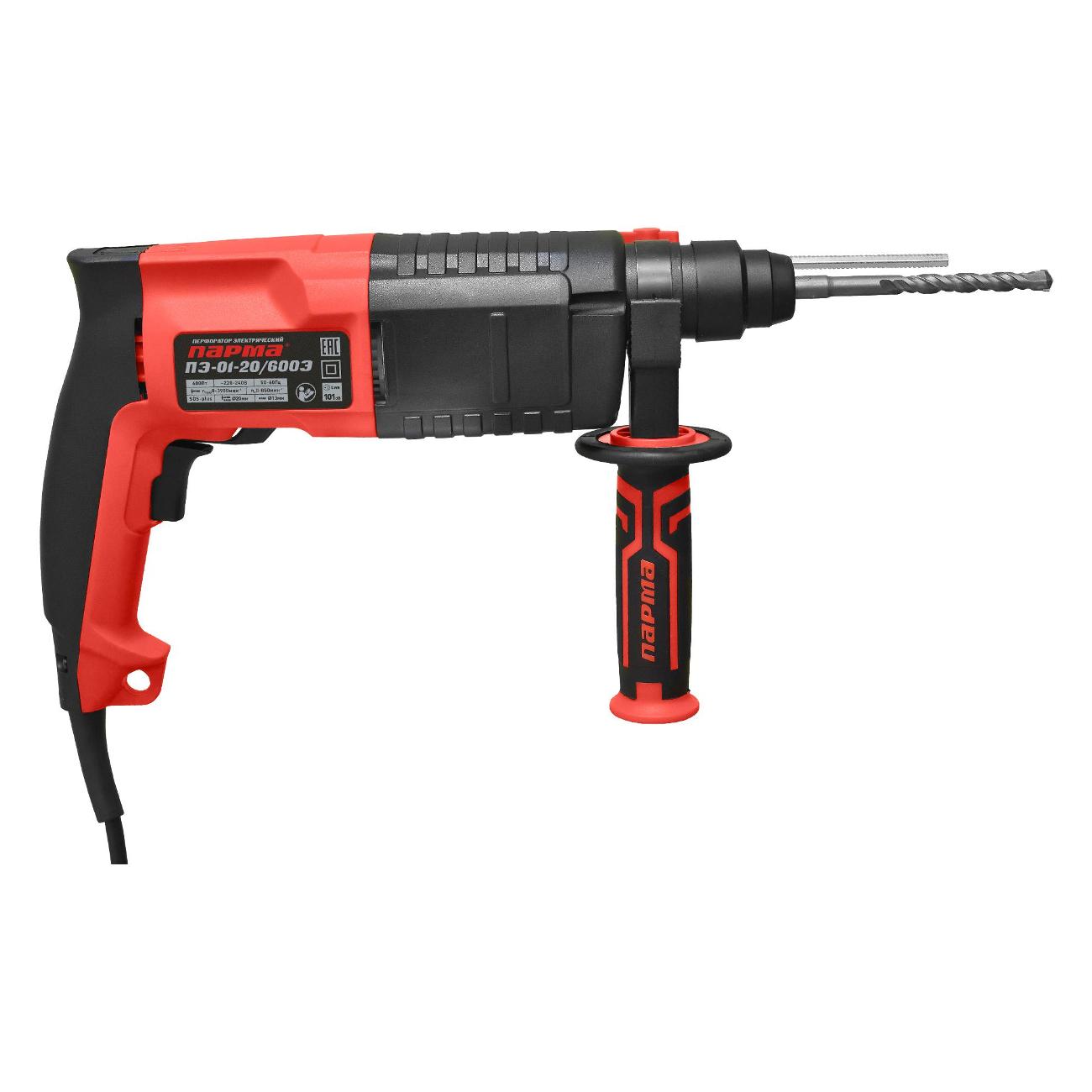 Перфоратор Парма ПЭ-01-20/600Э черный/красный