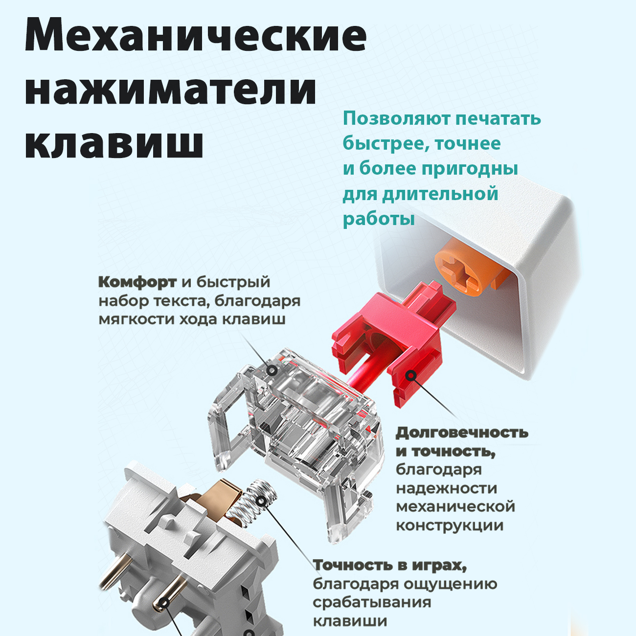 Клавиатура беспроводная Aula F3680 gray/белый