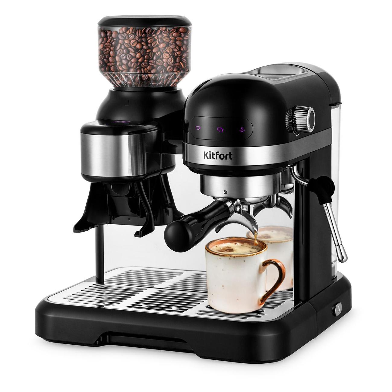 Кофеварка рожкового типа Kitfort КТ-7126 фото