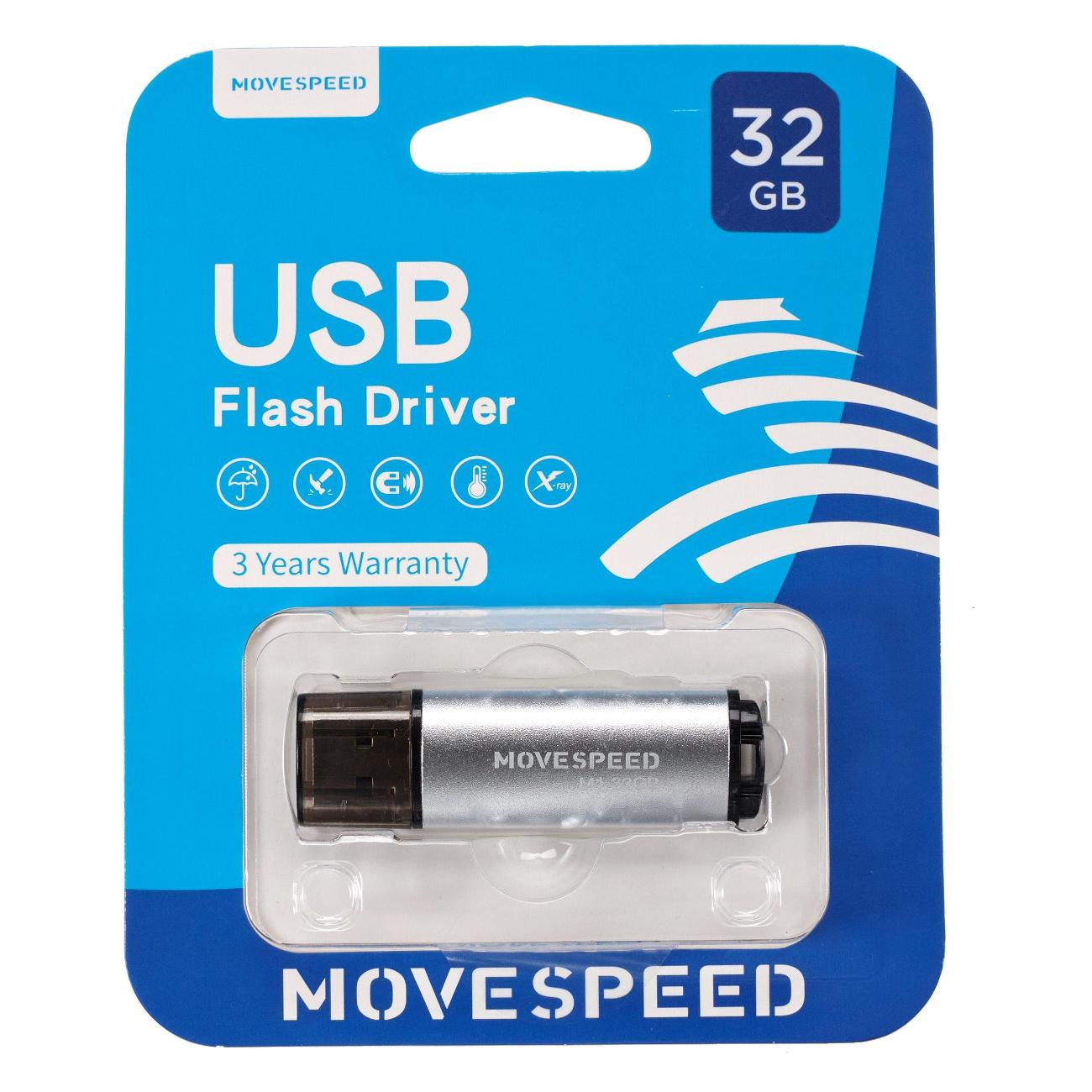 Флэш диск USB MOVESPEED Move Speed M1 32GB USB2.0 серебристый
