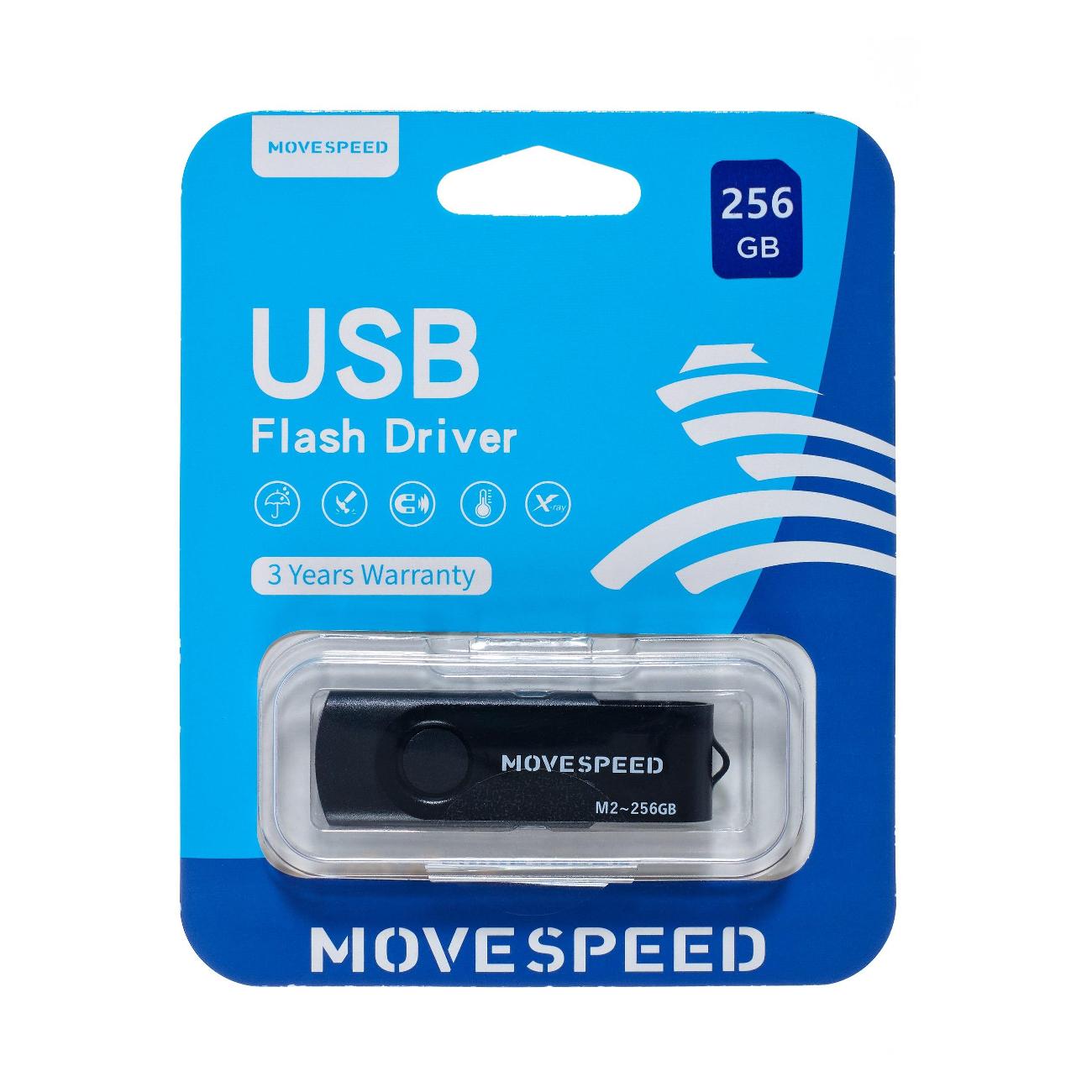 Флэш диск USB MOVESPEED Move Speed M2 256GB USB3.0 черный