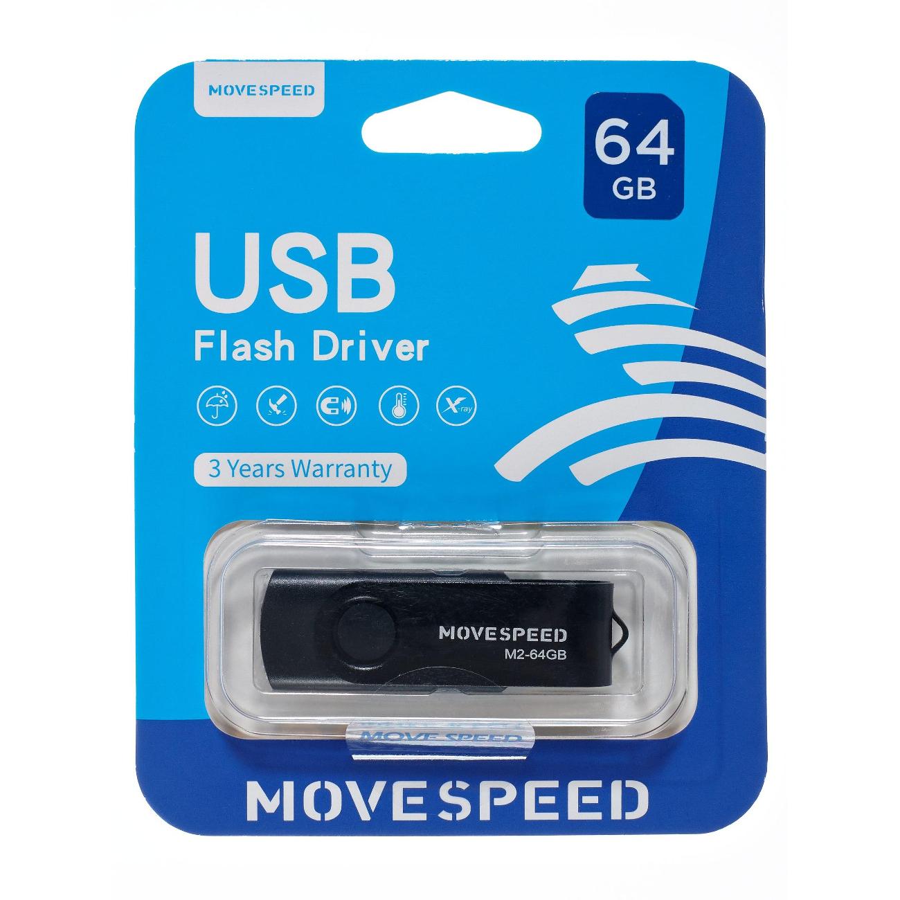Флэш диск USB MOVESPEED Move Speed M2 64GB USB3.0 черный
