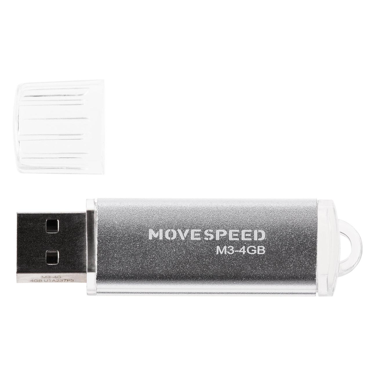 Флэш диск USB MOVESPEED Move Speed M3 4GB USB2.0 серебристый