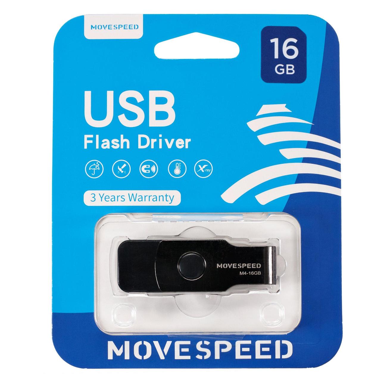 Флэш диск USB MOVESPEED Move Speed M4 16GB USB2.0 черный