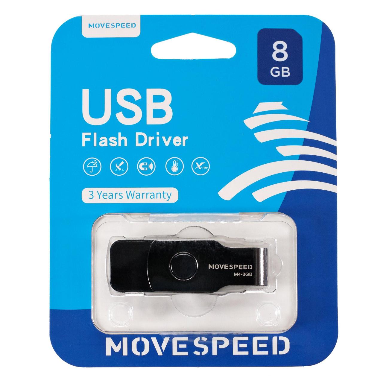 Флэш диск USB MOVESPEED Move Speed M4 8GB USB2.0 черный