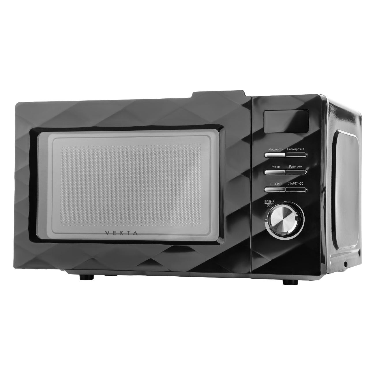 Микроволновая печь соло Vekta TS720FTB черная фото