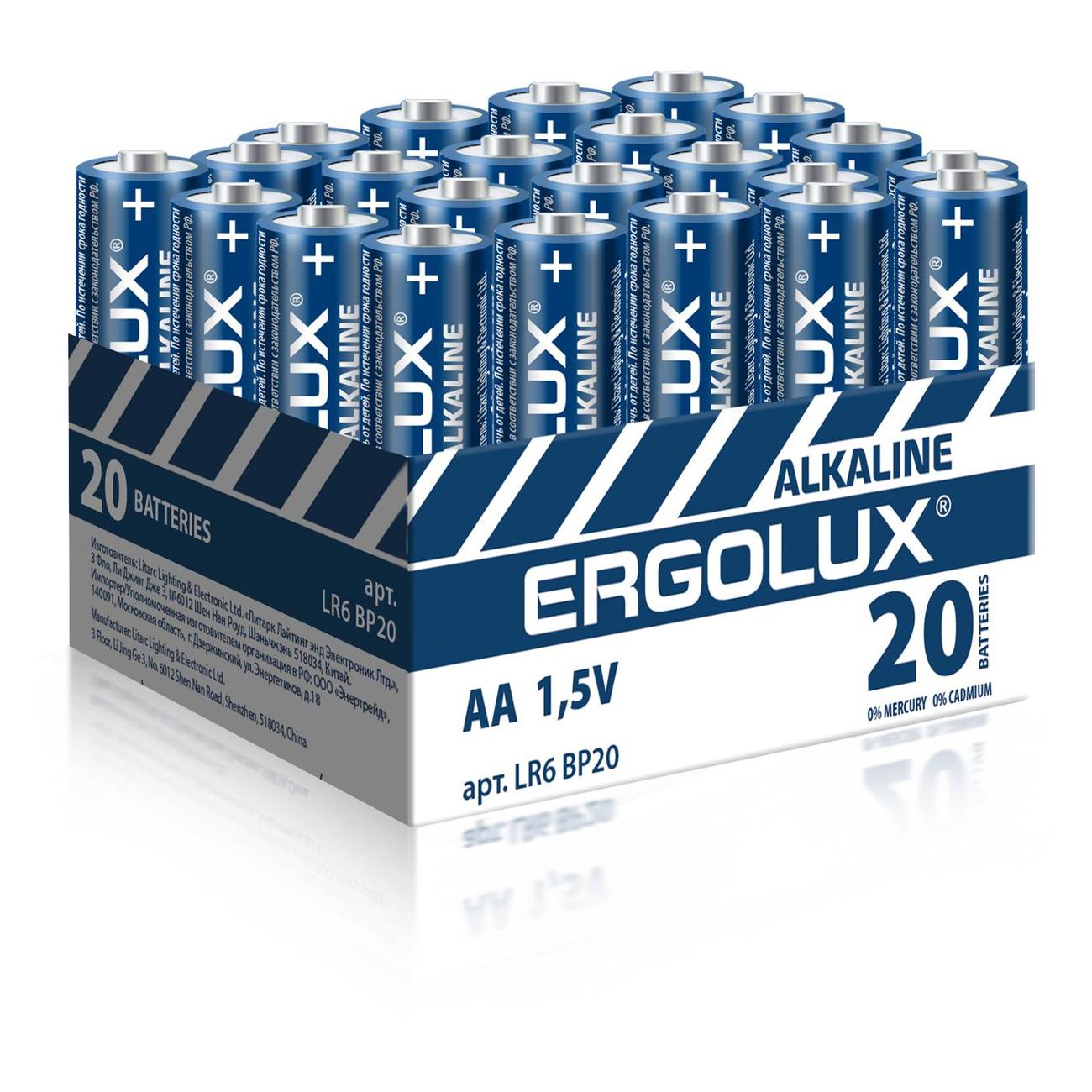 Батарея Ergolux LR6 BP20 фото