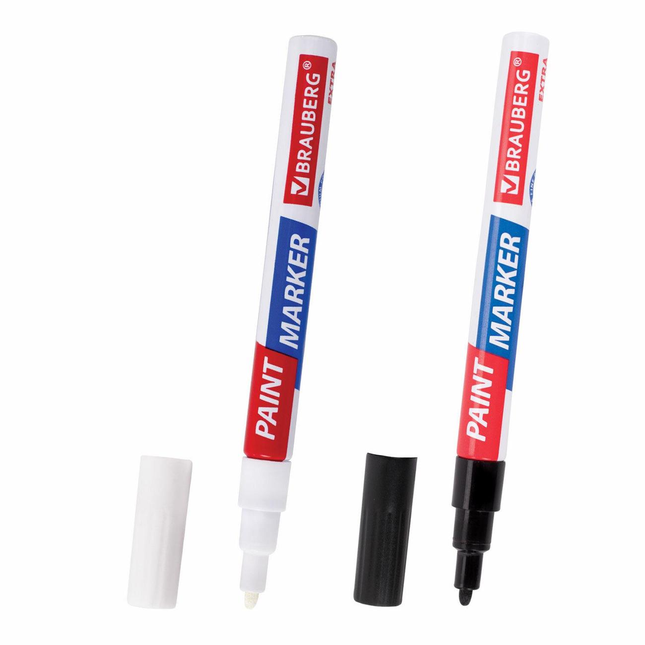 Маркер строительный Brauberg 151993 белый-черный