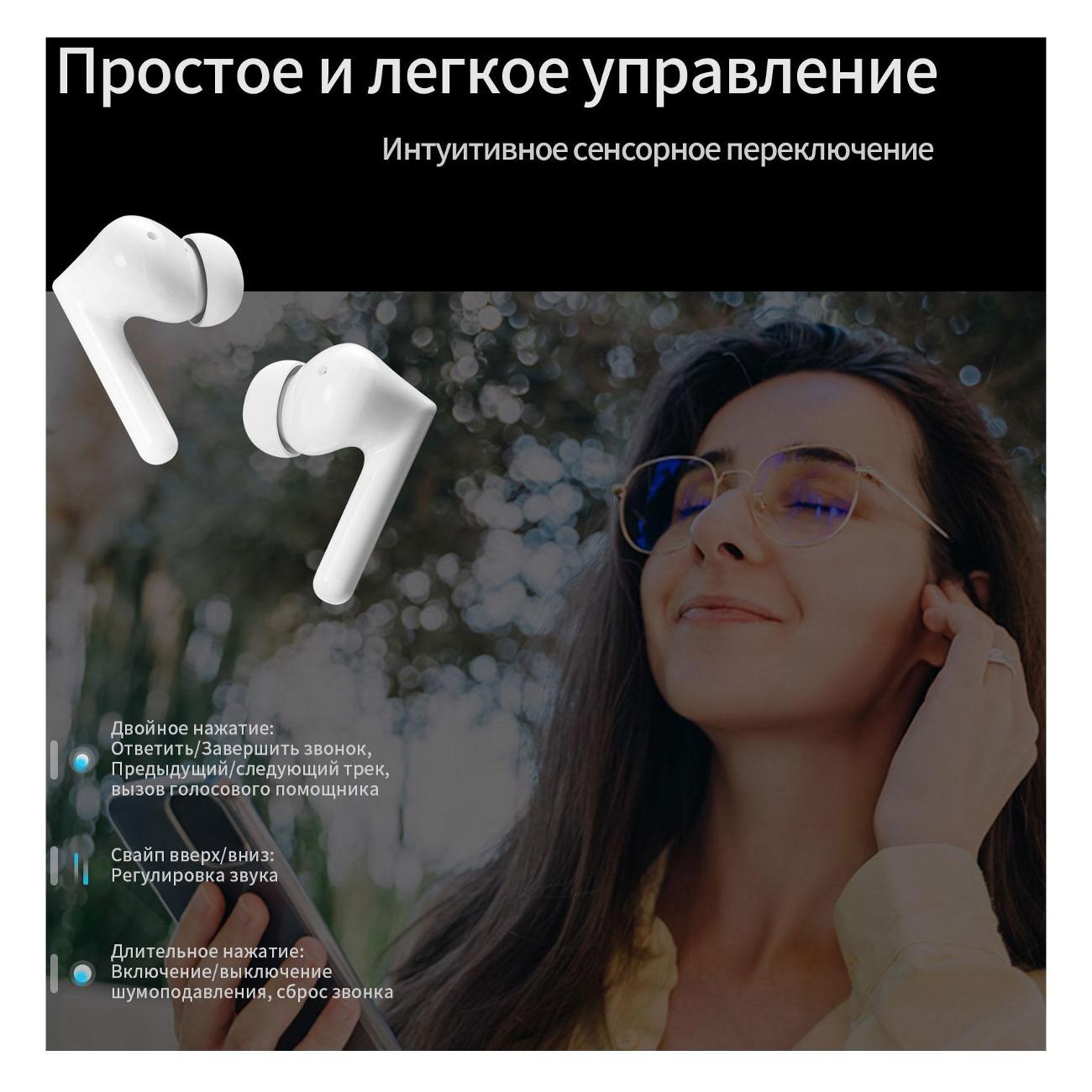 Наушники True Wireless Tecno Buds3 White (BD03)