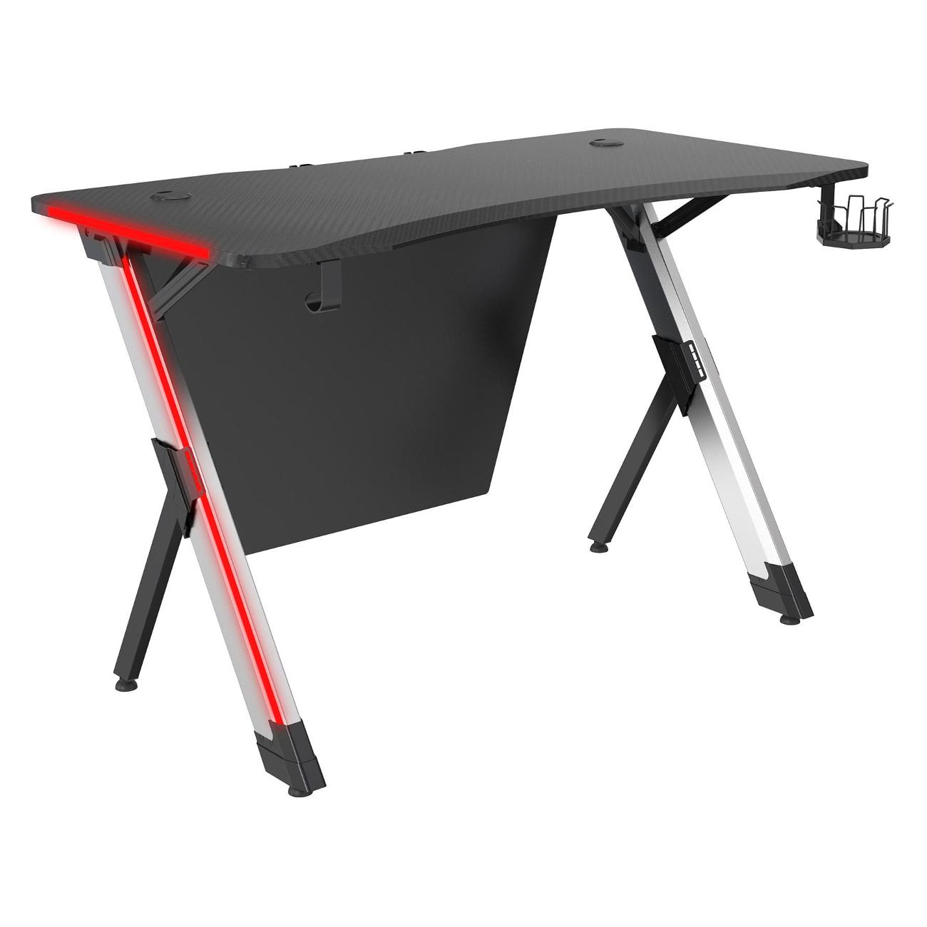 Стол компьютерный игровой Cactus CS-GTX-AL-CARBON-RED