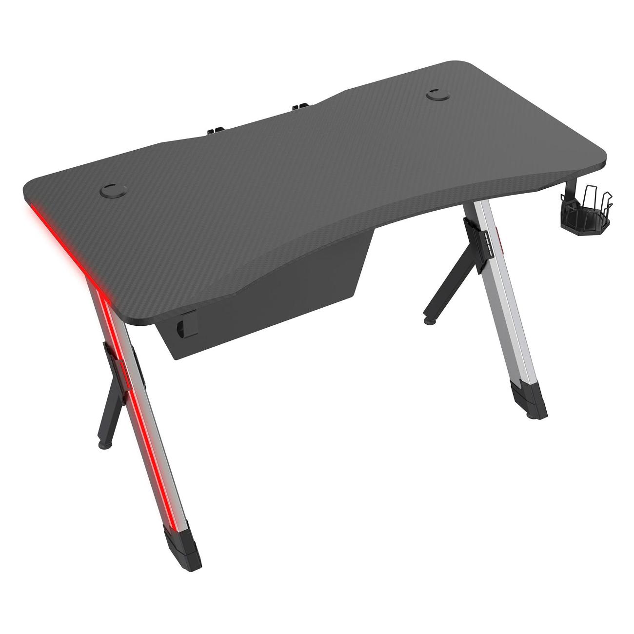 Стол компьютерный игровой Cactus CS-GTX-AL-CARBON-RED