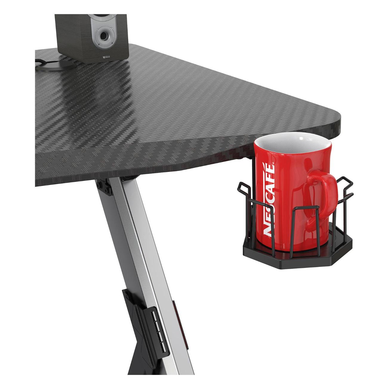 Стол компьютерный игровой Cactus CS-GTX-AL-CARBON-RED