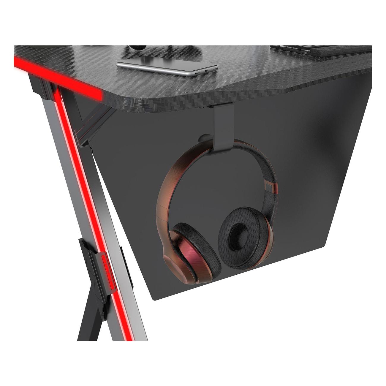 Стол компьютерный игровой Cactus CS-GTX-AL-CARBON-RED