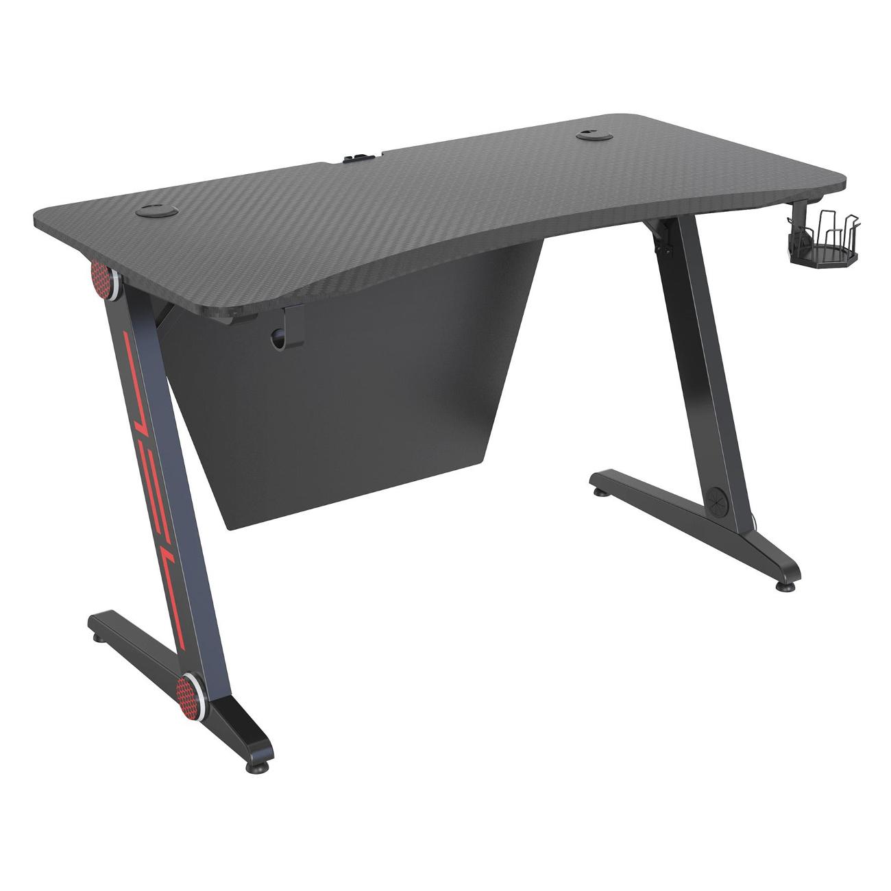 Стол компьютерный игровой Cactus CS-GTZ-BKRD-CARBON МДФ карбон каркас черный