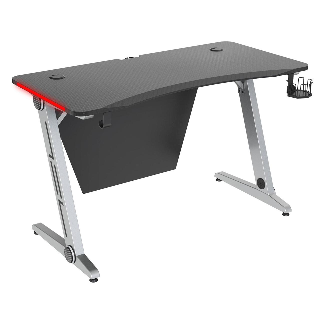 Стол компьютерный игровой Cactus CS-GTZ-SL-CARBON-RED