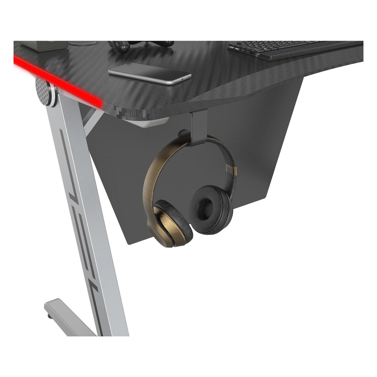 Стол компьютерный игровой Cactus CS-GTZ-SL-CARBON-RED