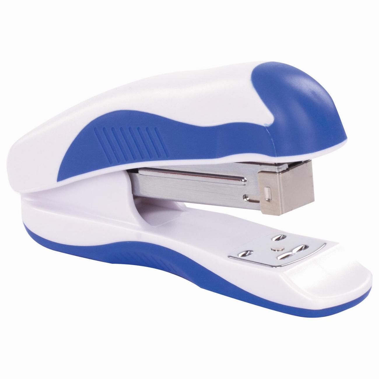 Степлер канцелярский Brauberg 228584 белый синий