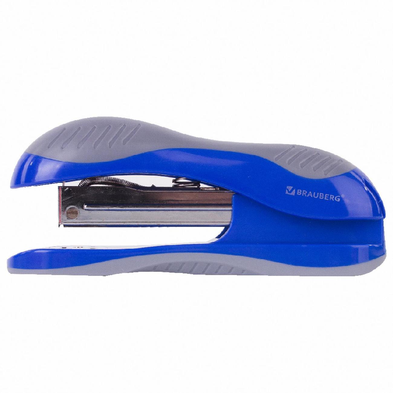 Степлер канцелярский Brauberg 229689 серый синий