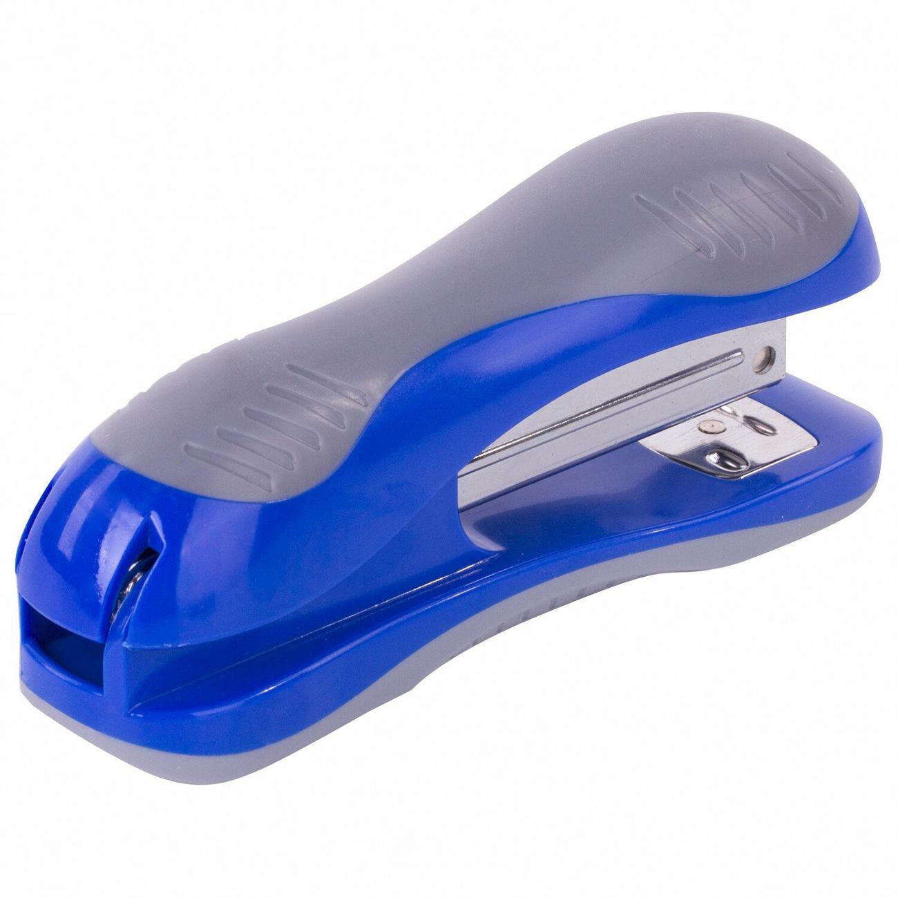 Степлер канцелярский Brauberg 229689 серый синий