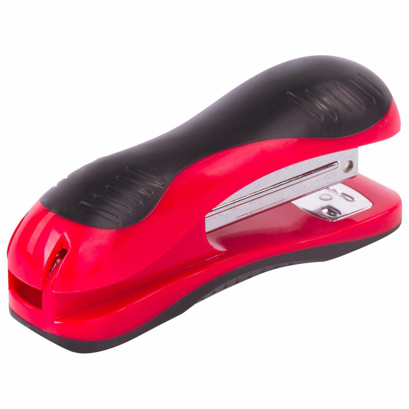 Степлер канцелярский Brauberg 229688 черный красный