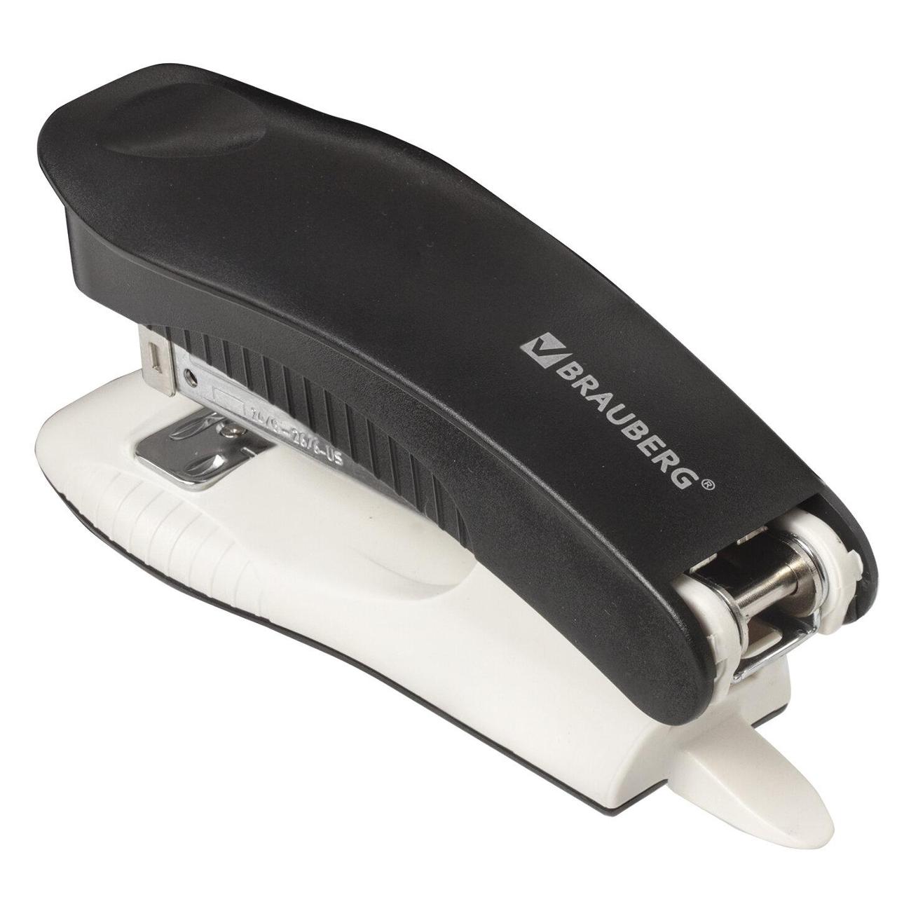 Степлер канцелярский Brauberg 228752 белый черный