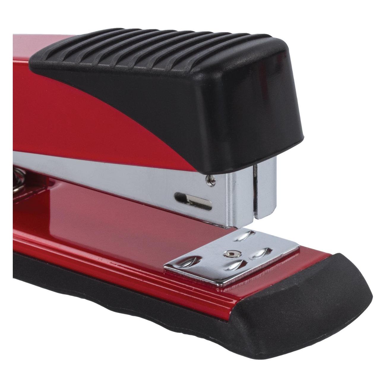 Степлер канцелярский Brauberg 228613 черный красный