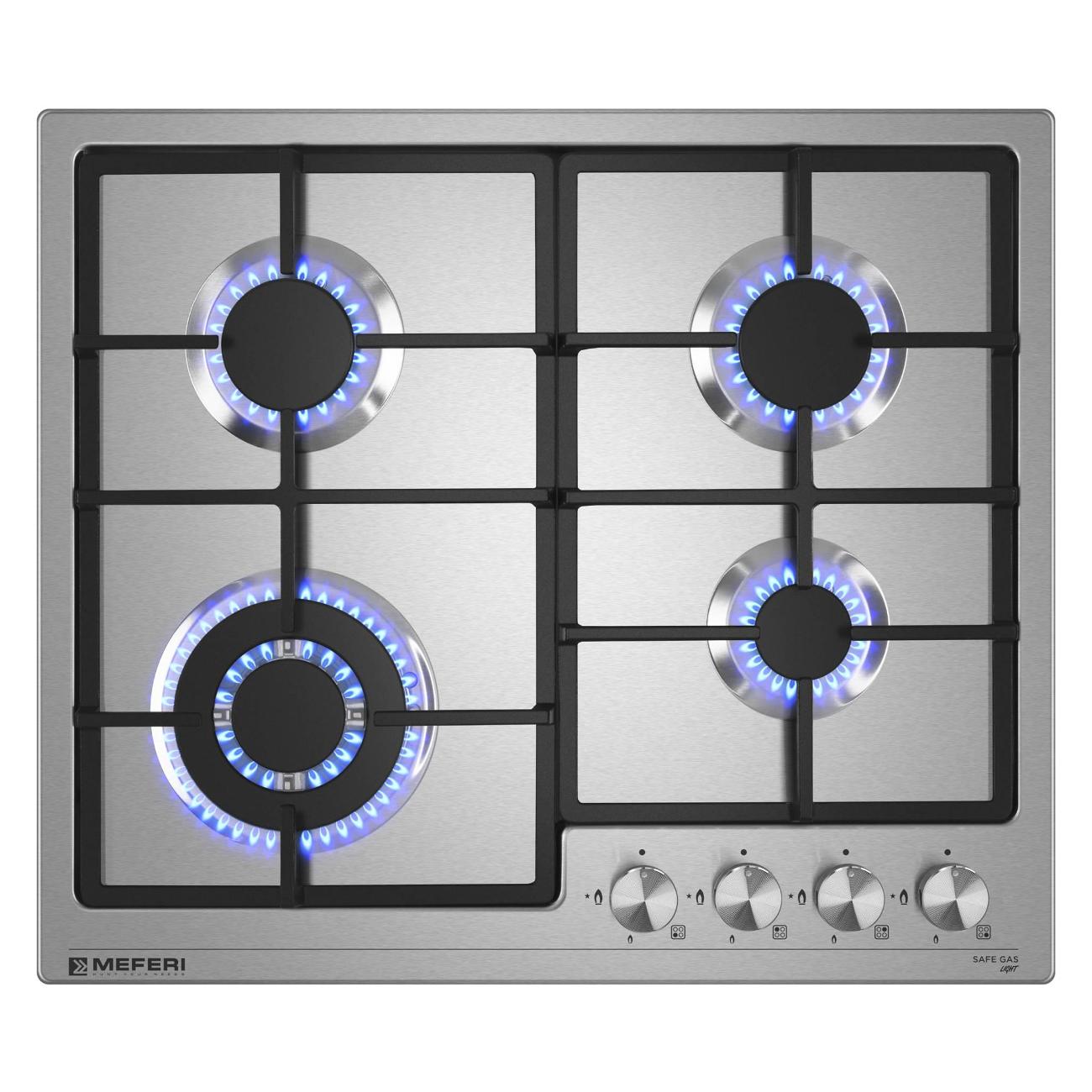 Встраиваемая газовая панель независимая MEFERI MGH604IX LIGHT фото
