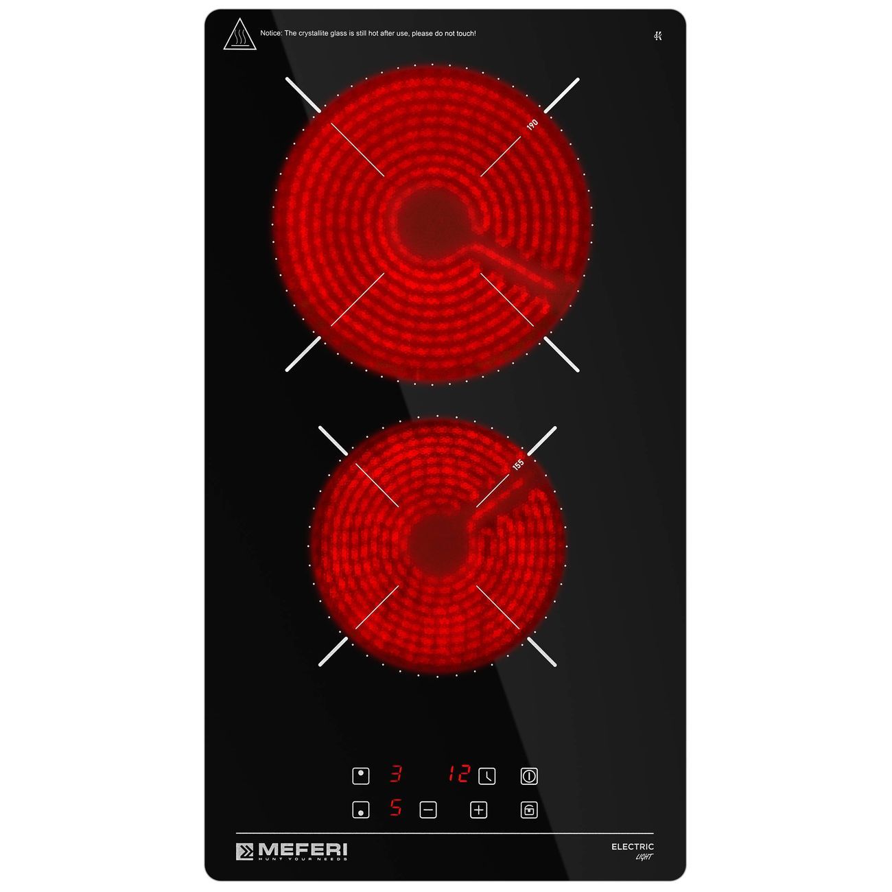 Встраиваемая электрическая панель MEFERI MEH302BK LIGHT