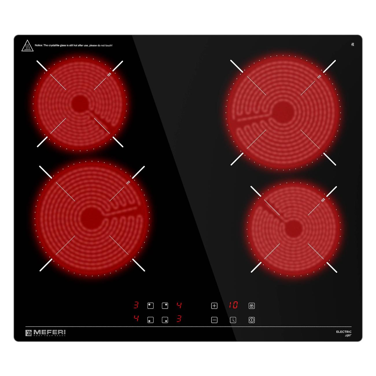 Встраиваемая электрическая панель MEFERI MEH604BK LIGHT фото