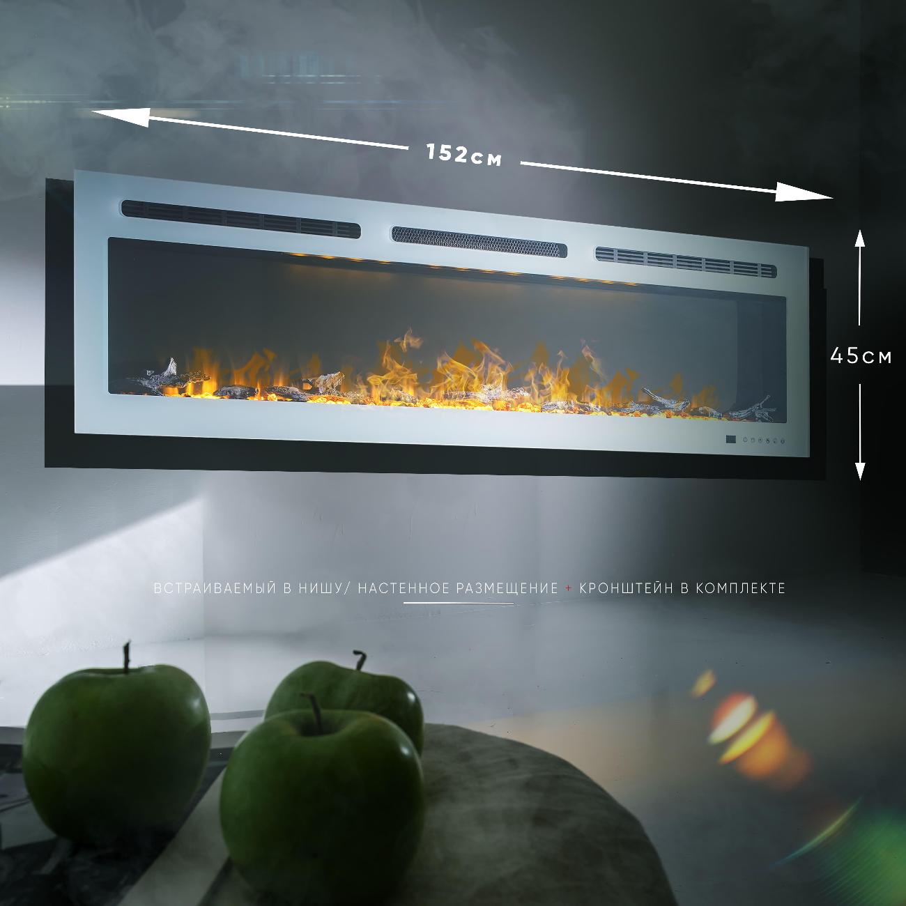 Камин электрический ELEMENT FLAME Kaiser extra Boxster 1500 белый