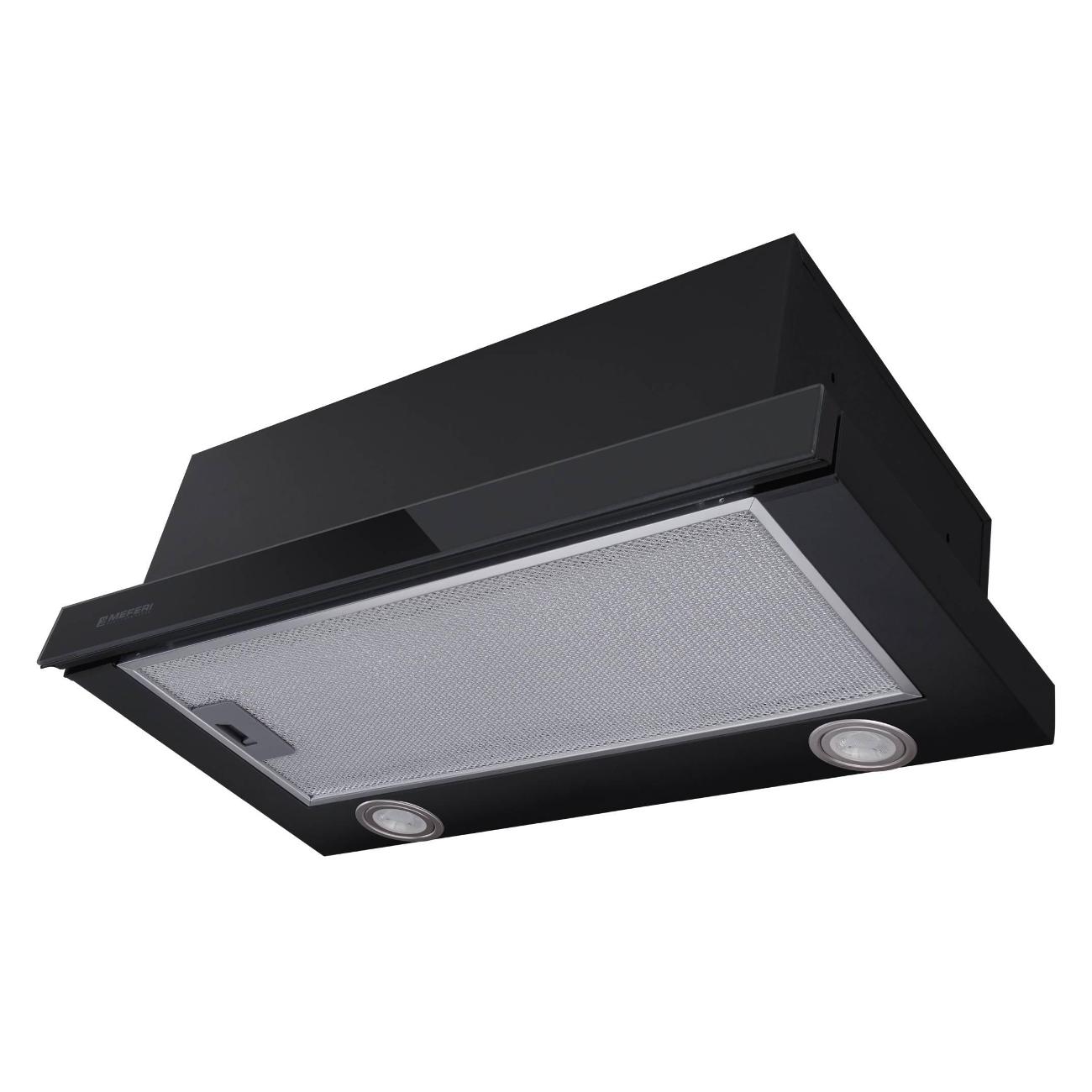 Вытяжка телескопическая MEFERI SLIDEBOX60BK GLASS ULTRA на 60 см фото