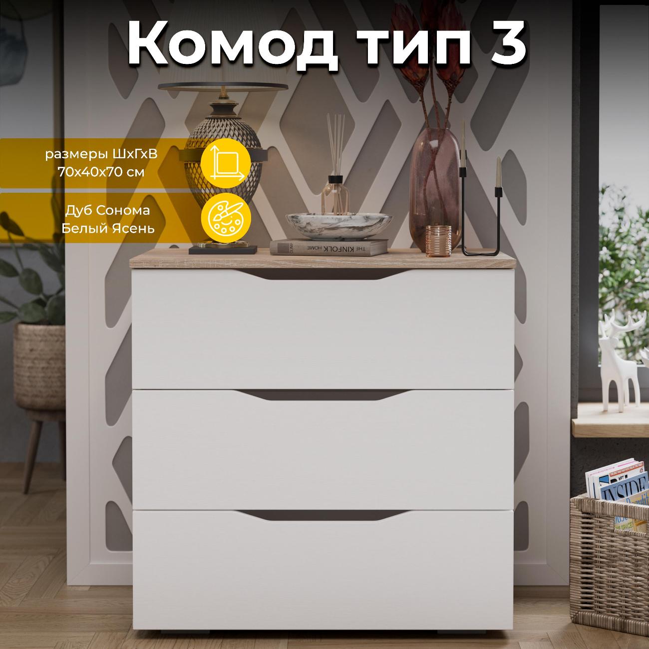 Комод бельевой Трия Тип 3 (186923)