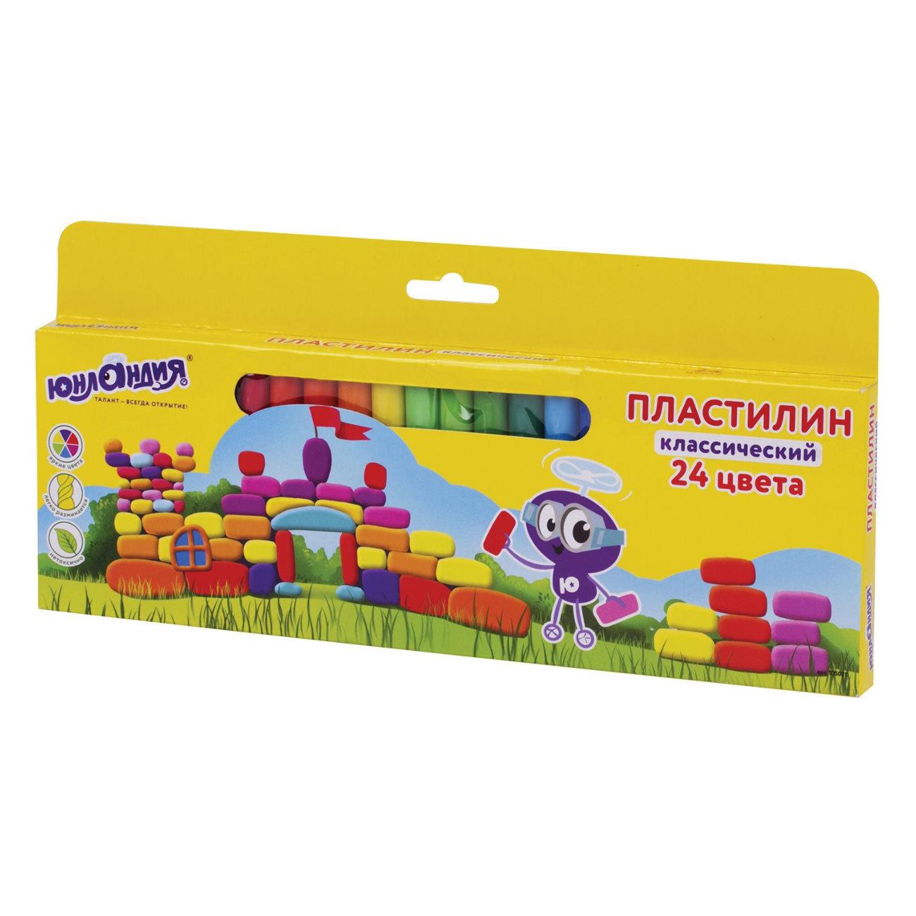 Пластилин Юнландия 105031 24 цвета