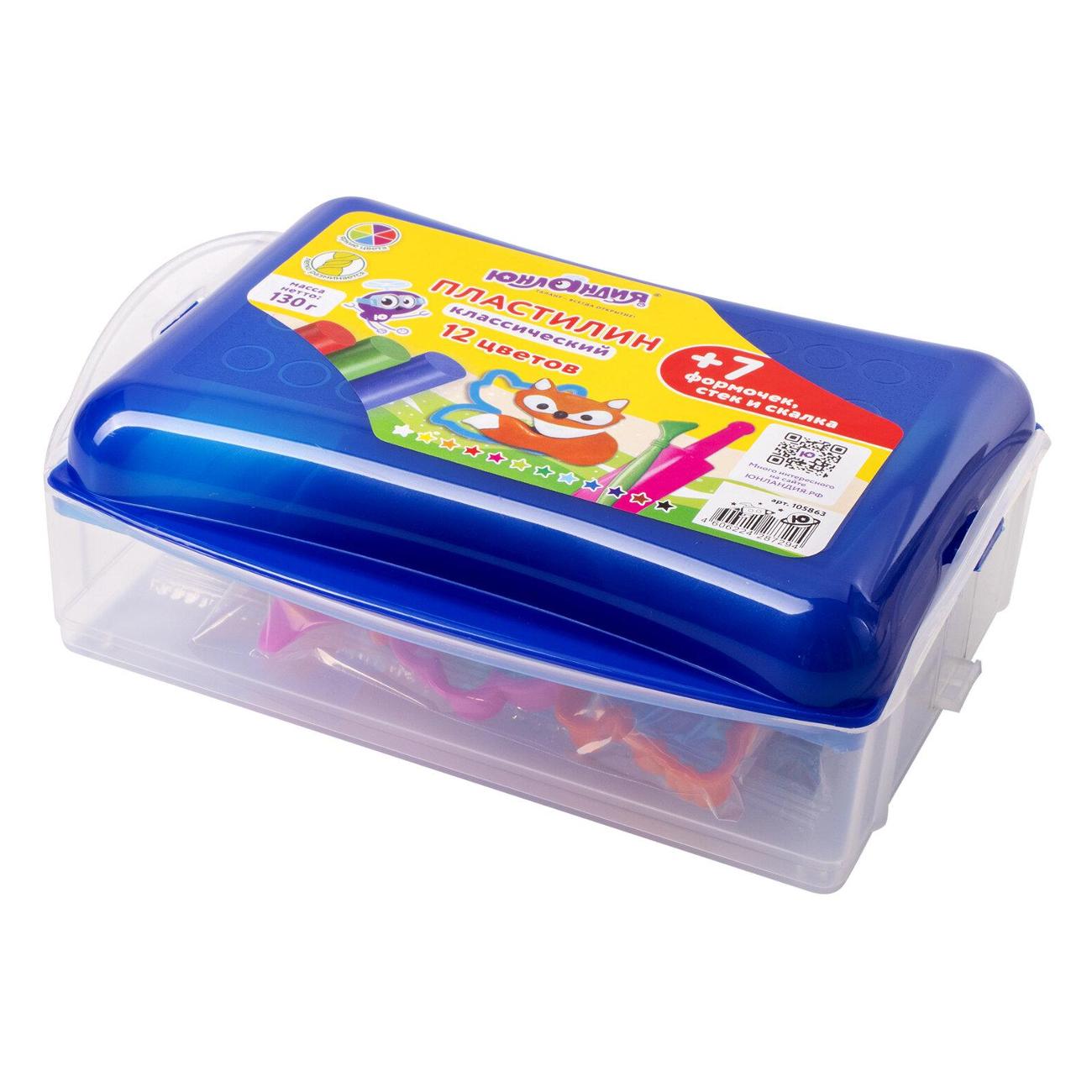 Пластилин Юнландия 105863 130 г 12 цветов