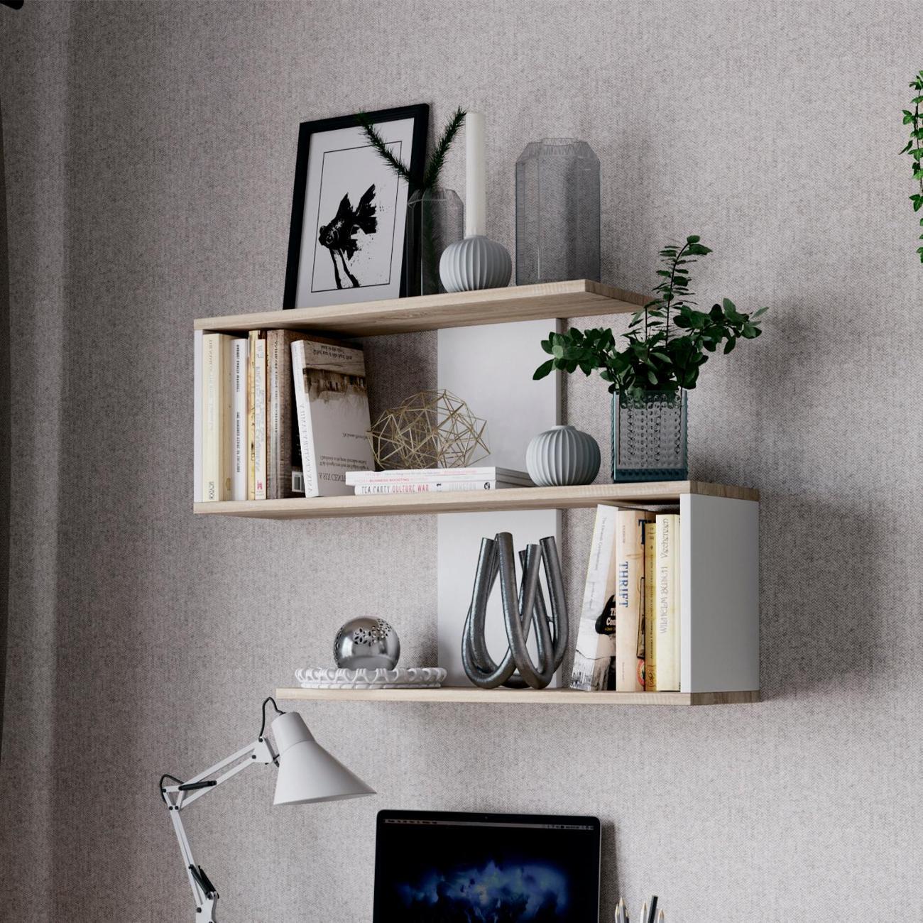 Полка книжная Трия Diamond Тип 1 дуб