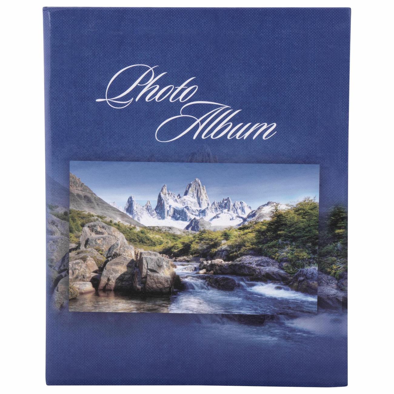 Фотоальбом Brauberg 200 фото 10*15см Горный пейзаж, синий 390669