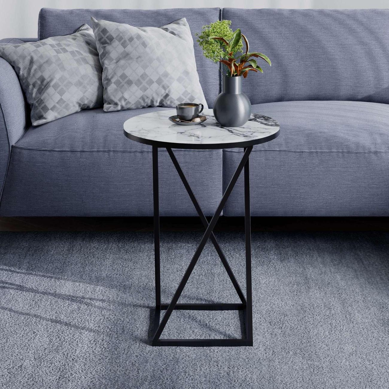 Столик журнальный Трия ДП 1-03-05 черный/ серый