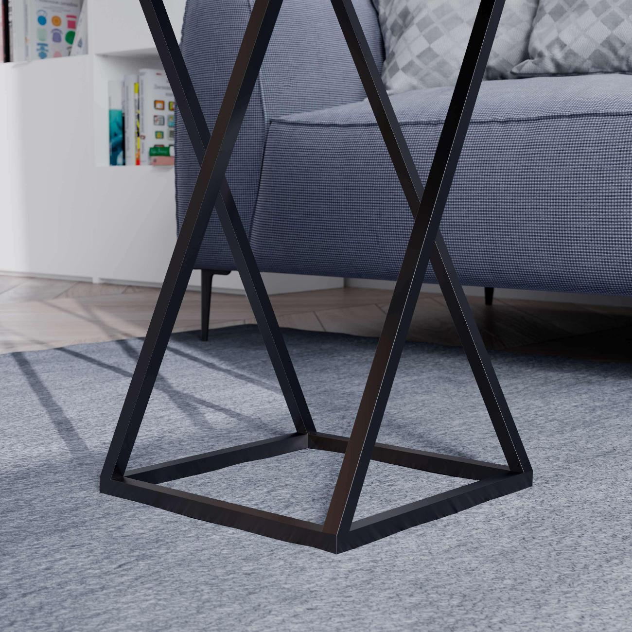 Столик журнальный Трия ДП 1-03-05 черный/ серый