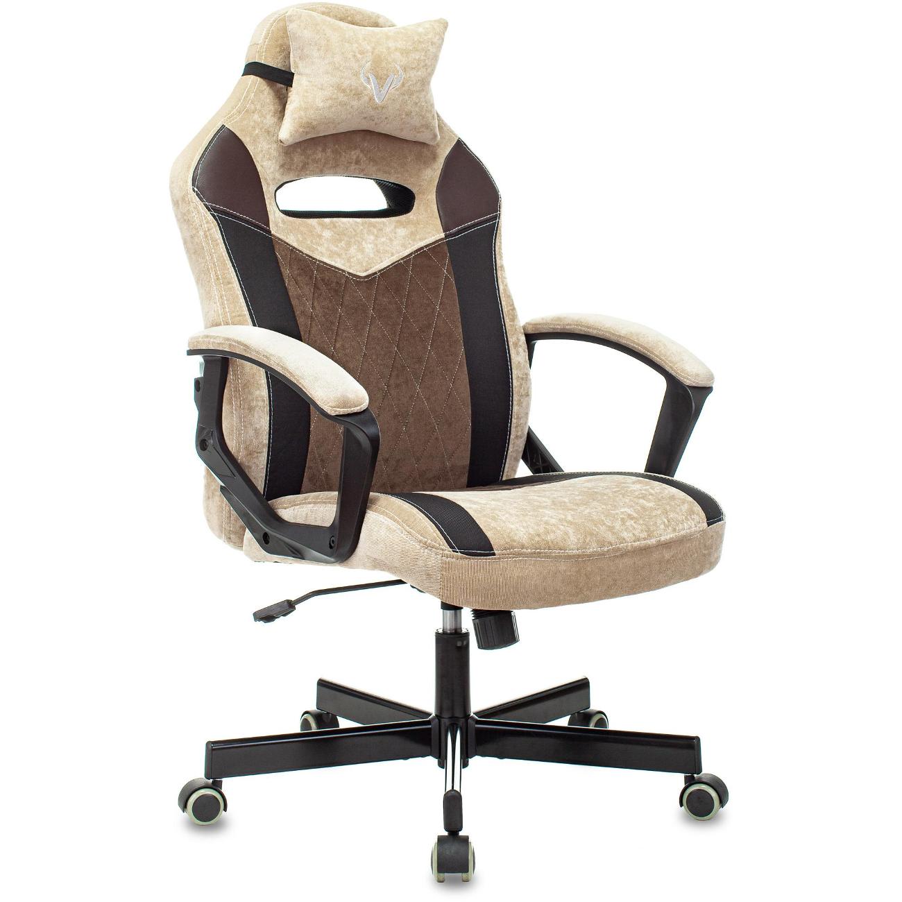 Кресло компьютерное игровое Zombie VIKING 6 KNIGHT Fabcirc коричневый