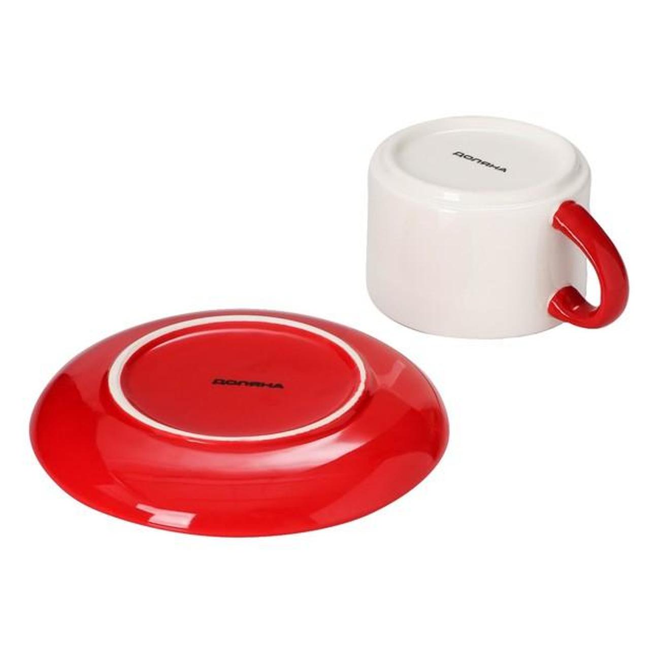 Чайный набор Доляна 9569570 белый/красный