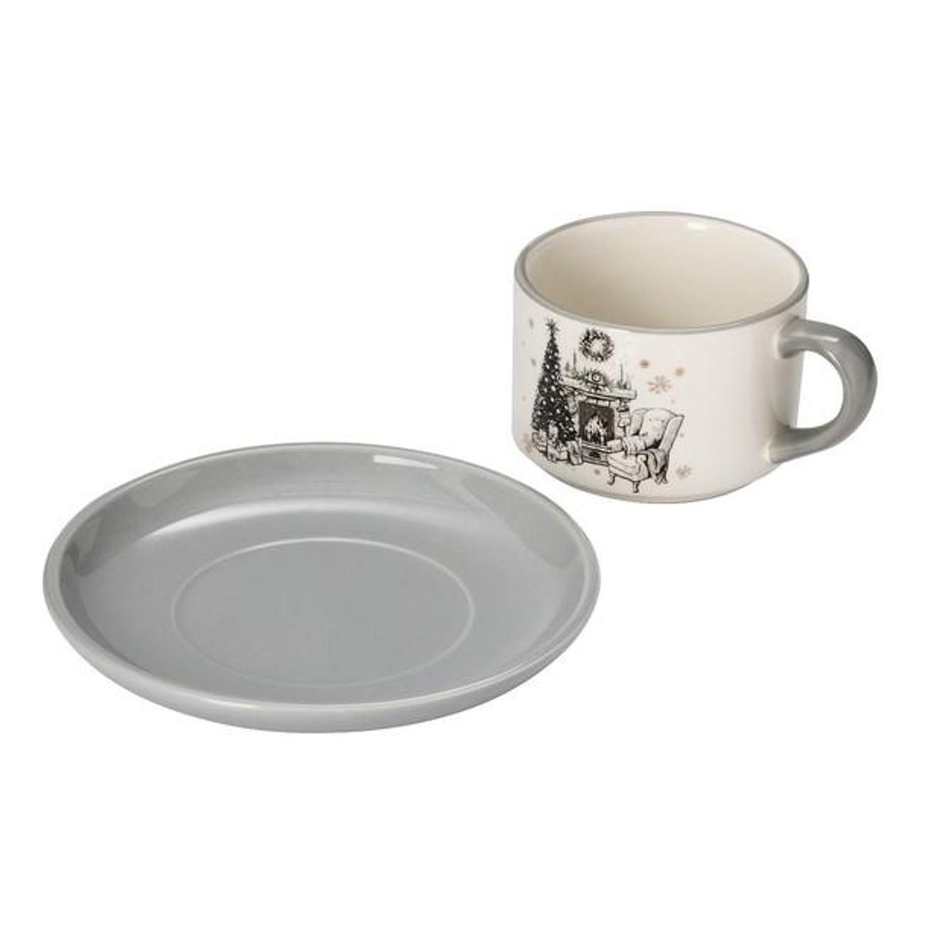 Чайный набор Доляна 6249615 белый/серый