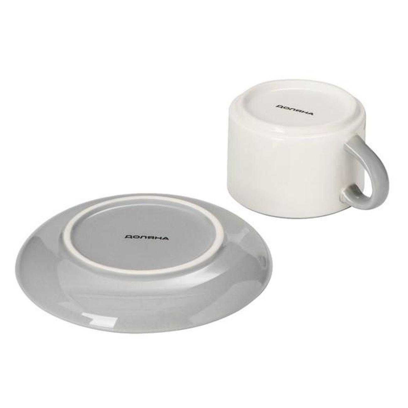 Чайный набор Доляна 6249615 белый/серый