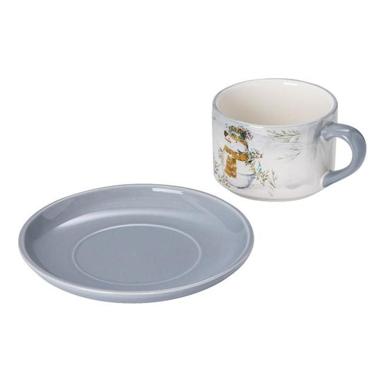 Чайный набор Доляна 6249618 белый/серый