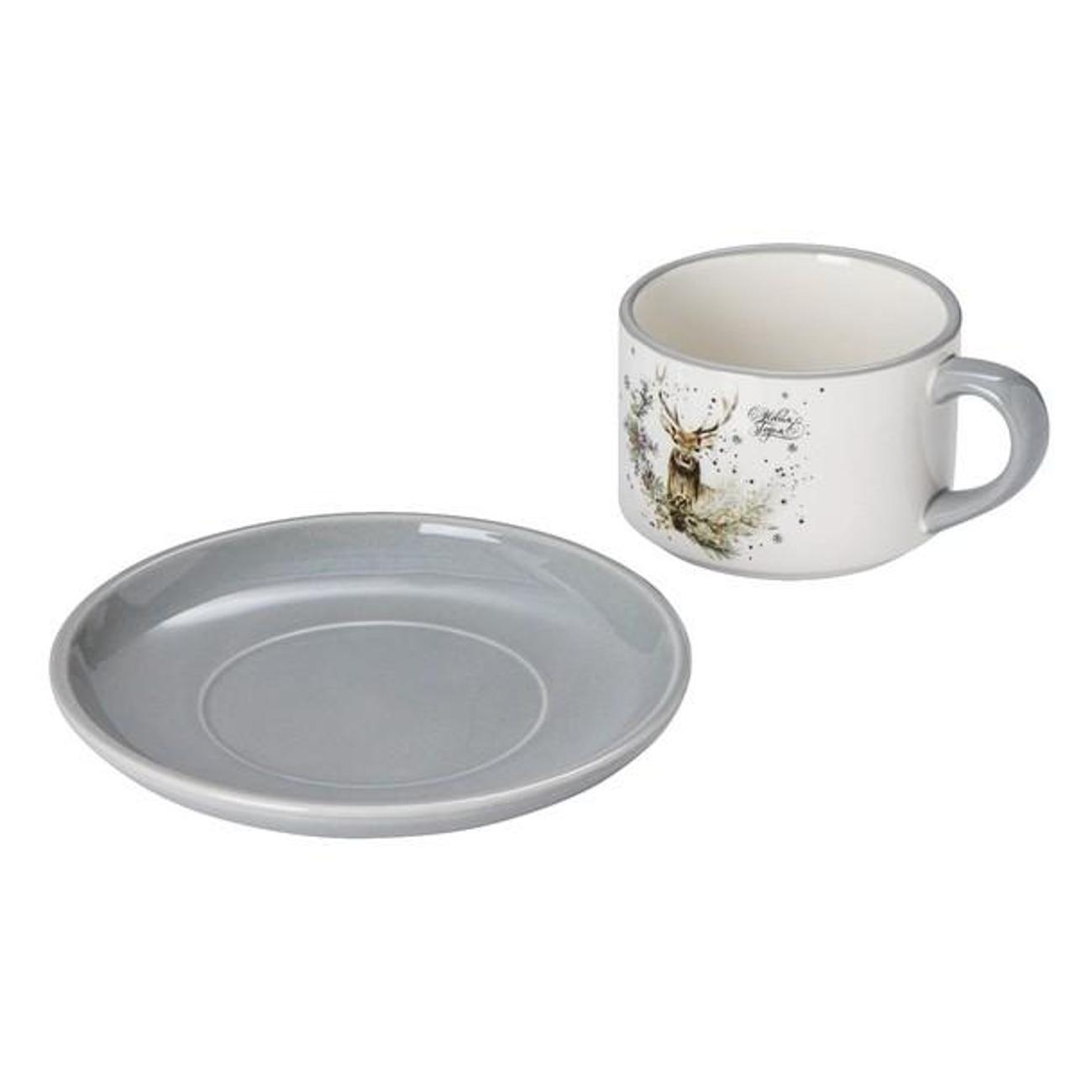 Чайный набор Доляна 9569529 белый/серый