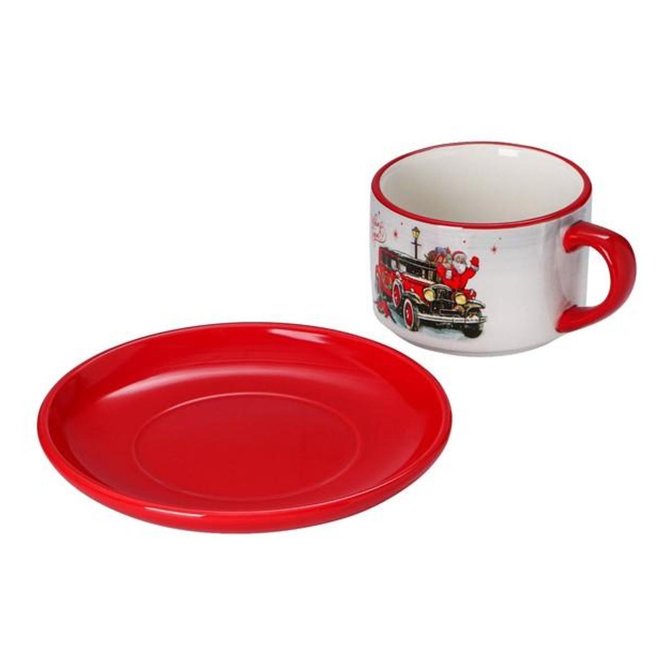 Чайный набор Доляна 6249614 белый/красный