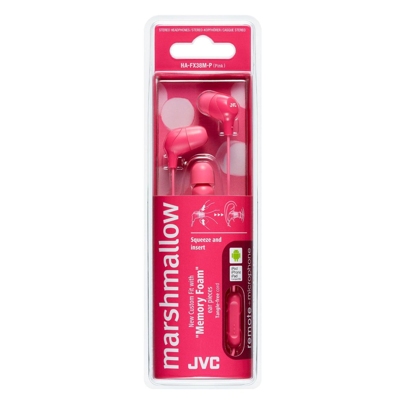 Наушники-вкладыши JVC HA-FX38M-P-E