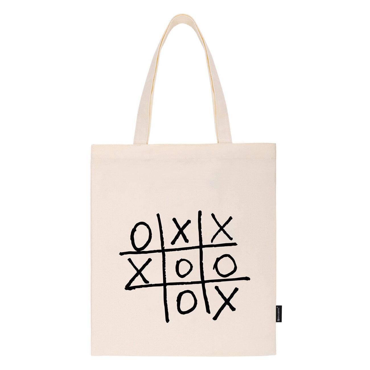 Сумка шоппер Brauberg Крестики-нолики 40х35 см (271902)