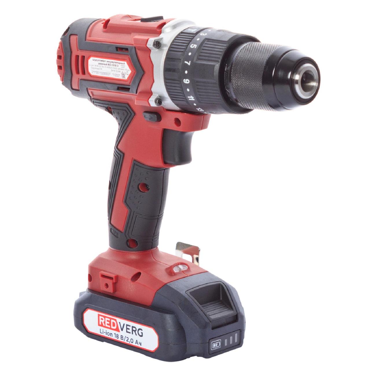 Шуруповерт аккумуляторный Redverg RD-IS18/U