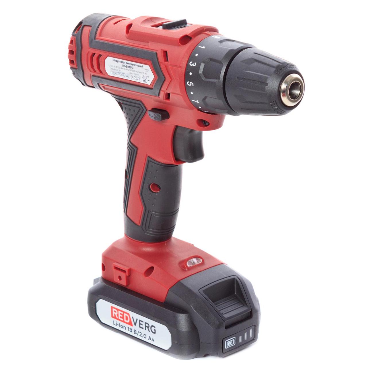 Шуруповерт аккумуляторный Redverg RD-S18M/U