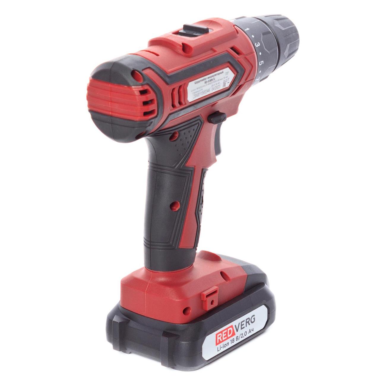 Шуруповерт аккумуляторный Redverg RD-S18M/U